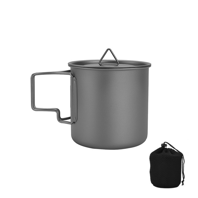 Camping Cooking Set Lightweight - Tasse de camping en titane avec