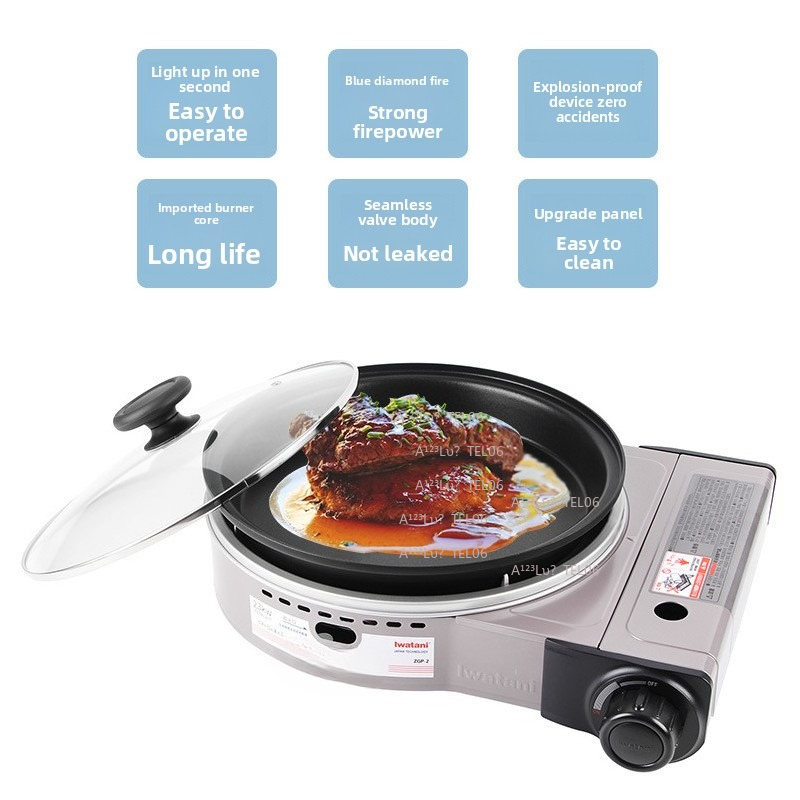 Camping Cooking Burner - Réchaud à gaz portable coupe-vent, brûleur