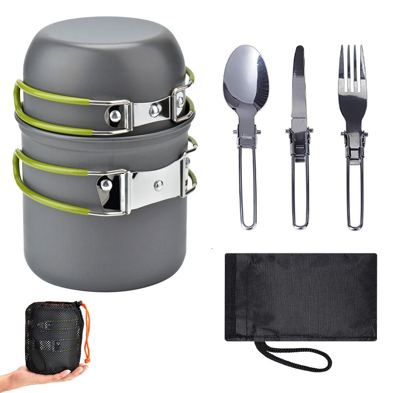 Camping Cooking Set Lightweight - Ustensiles de cuisine portables pour le