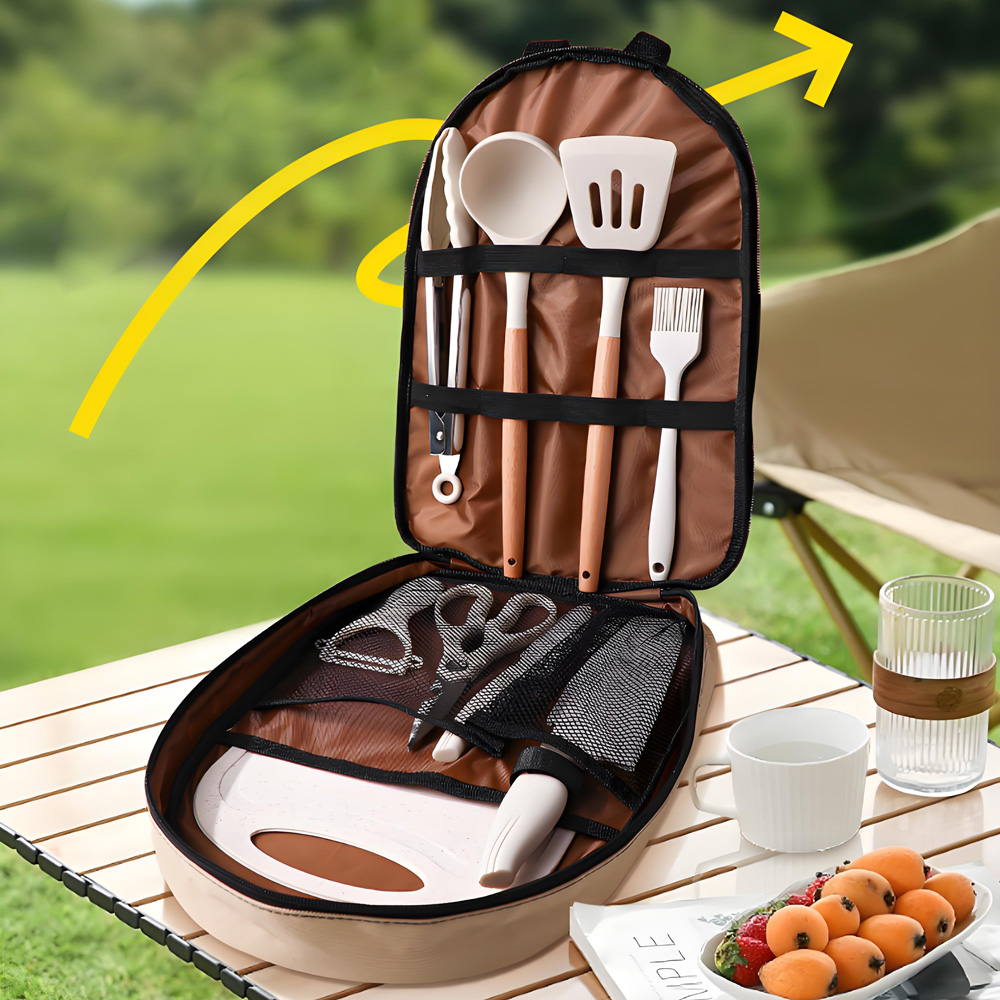 Camping Cooking All In One - Ensemble de 10 ustensiles de cuisine