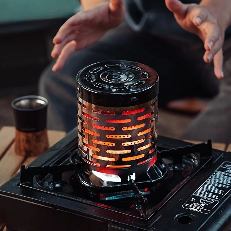Camping Cooking Heater - Couvercle chauffant en acier inoxydable, poêle