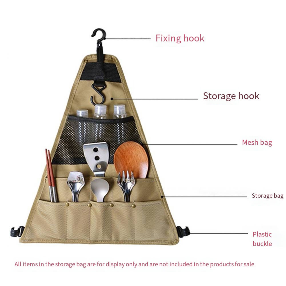 Camping Cooking Utensil Bag - Sac de rangement pour vaisselle de