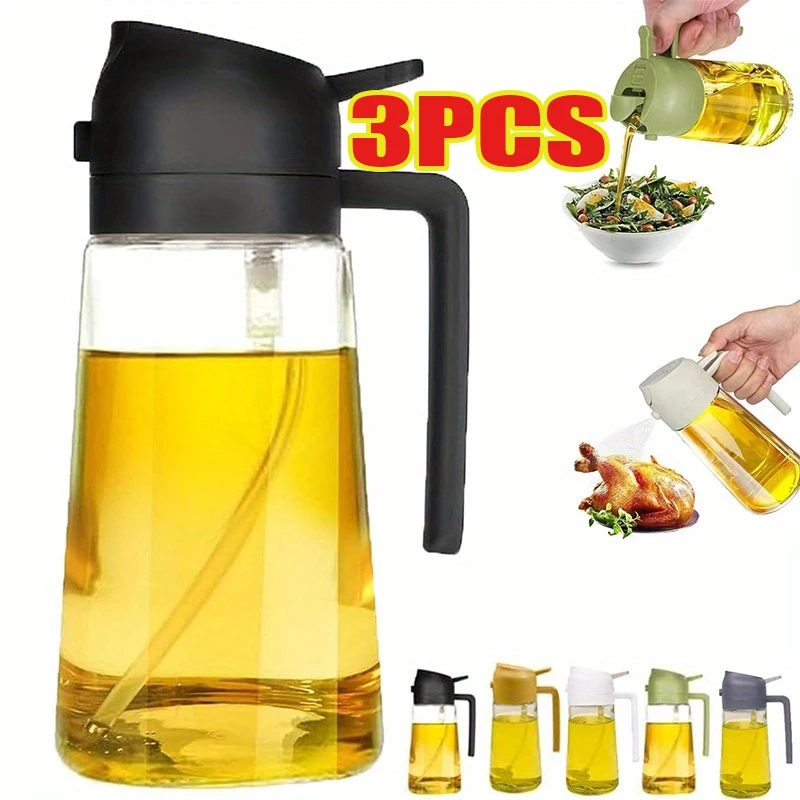 Camping Cooking Kitchen Set - Bouteille pulvérisateur d'huile 2-en-1 en plastique