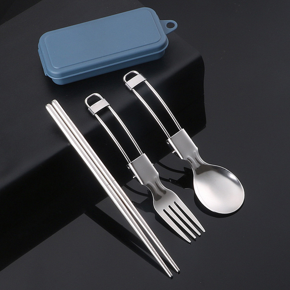 Camping Cooking Set Stainless Steel - Couverts de pique-nique, ustensiles de Camping,