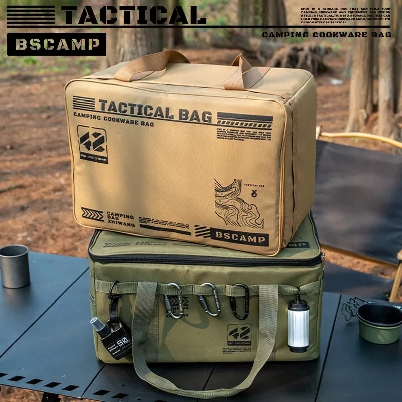 Camping Outdoor Cooking Equipment - Sac de rangement tactique pliable, isolé