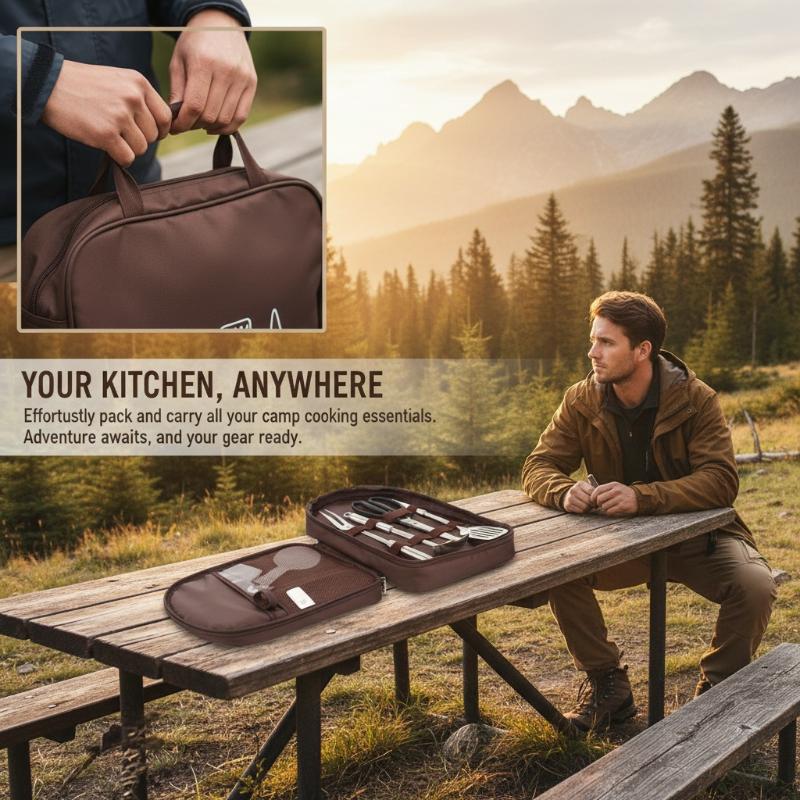 Camping Cooking Utensil Bag - Sac de cuisine d'extérieur, sac de
