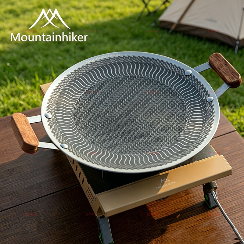 Camping Cooking Frying Pan - Poêle de camping en acier inoxydable