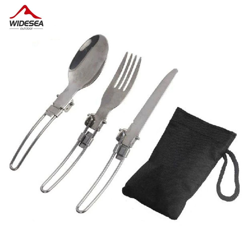 Camping Cooking Set Stainless Steel - 3 pièces 1 ensemble portable camping