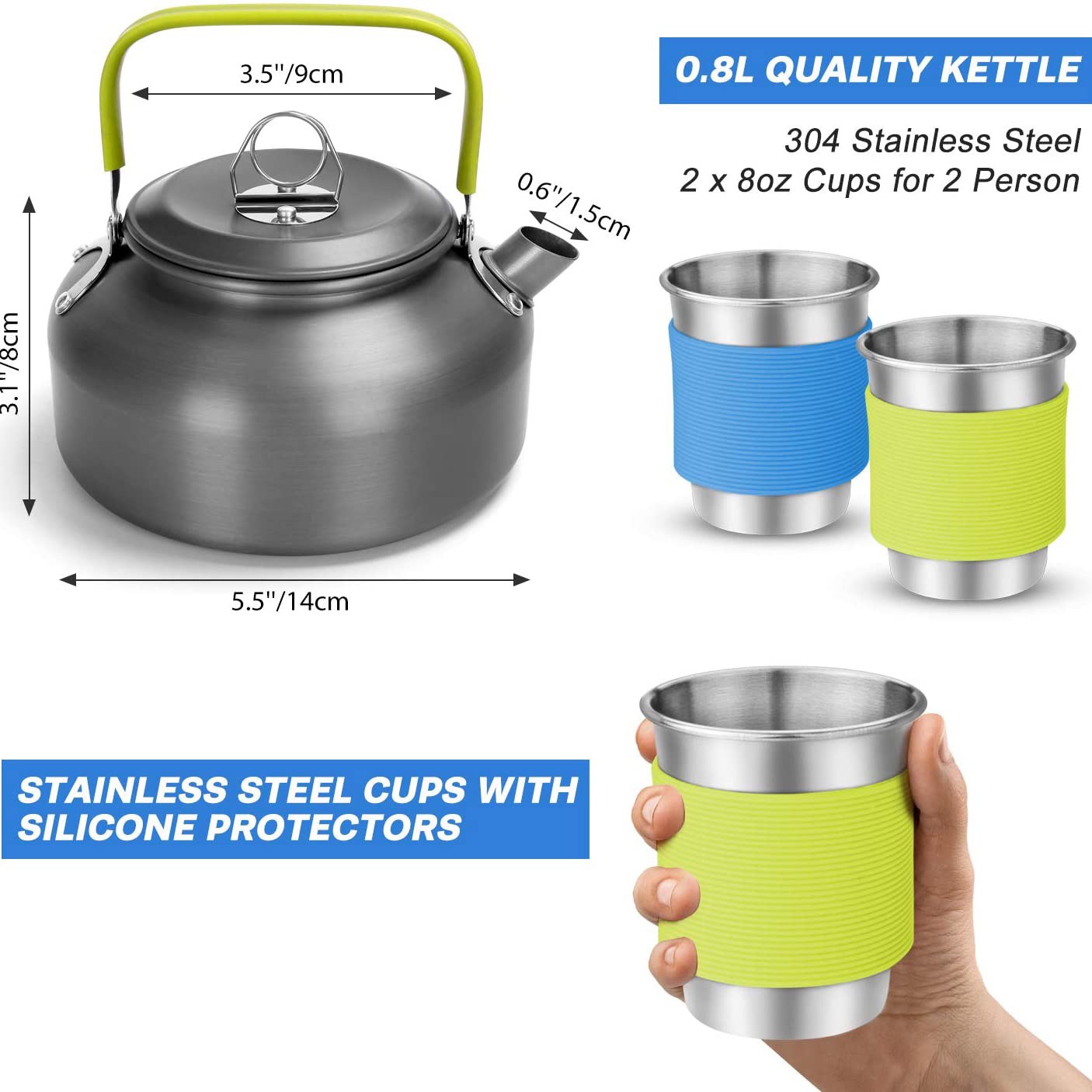 Ensemble de cuisine de camping - Camping Cooking Set Lightweight avis et prix