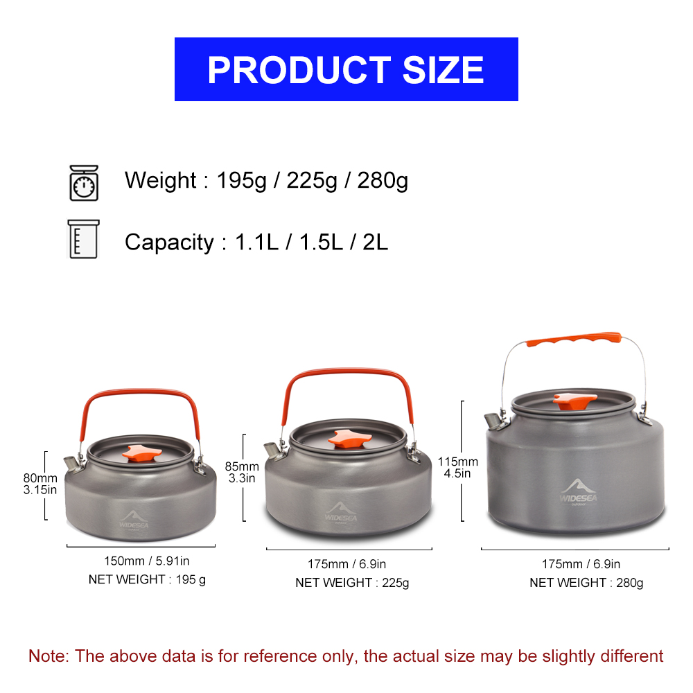 Widesea – bouilloire à eau de  - Camping Cooking Gear avis et prix