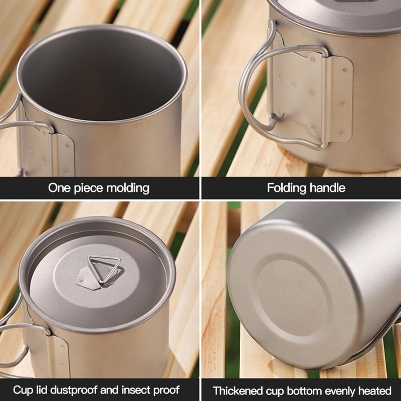 Tasse de camping en titane ave - Camping Cooking Set Lightweight avis et prix