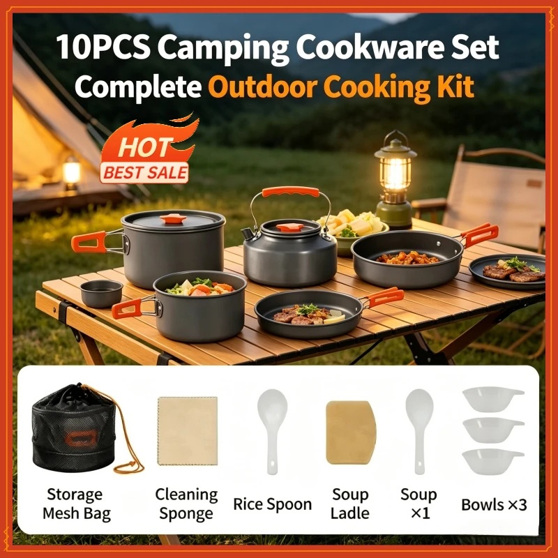 Ensemble de 10 ustensiles de c - Camping Cooking Utensil Bag avis et prix