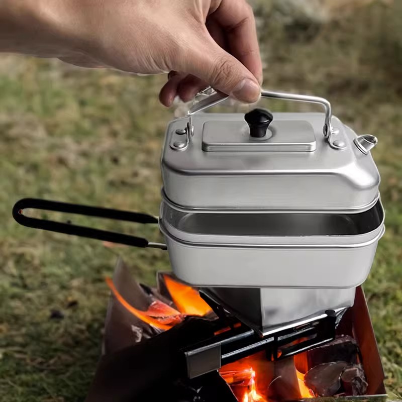 Bouilloire Portable Ultralégèr - Camping Cooking Set Stainless Steel avis et prix