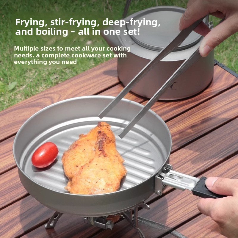 Ensemble de casseroles en tita - Camping Cooking Set Lightweight avis et prix