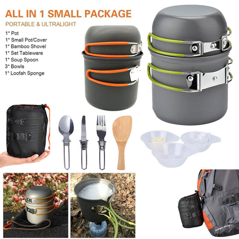 Nouveau Pot de Camping Portabl - Camping Cooking Kitchen Set avis et prix