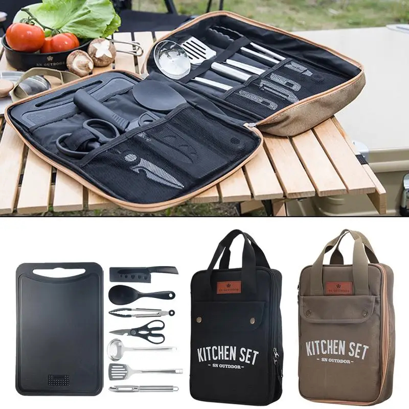 Ensemble de 8 ustensiles de cu - Camping Cooking Set Stainless Steel avis et prix