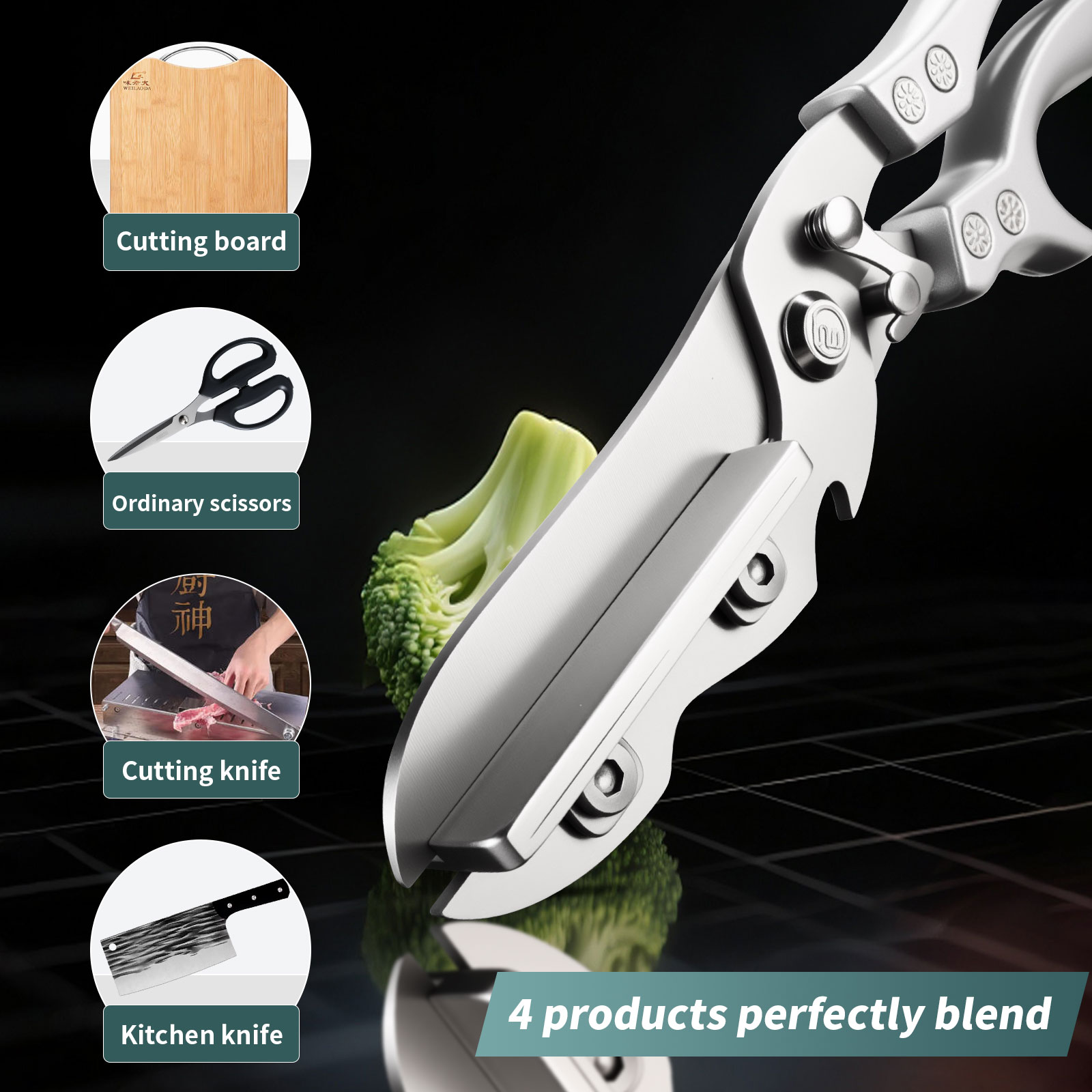Ciseaux de cuisine multifoncti - Camping Cooking Knife Set avis et prix