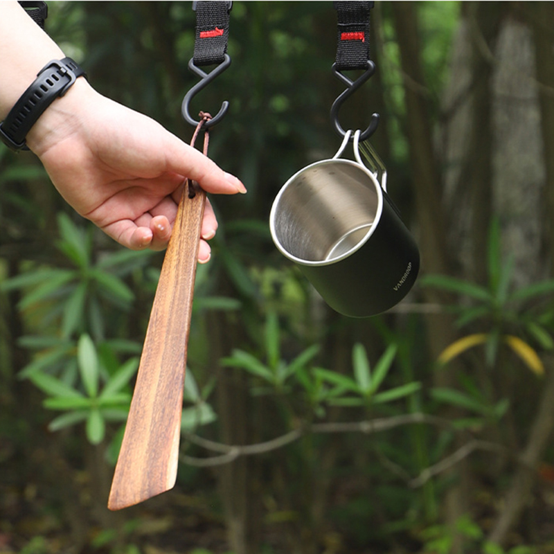 Spatule en bois Portable tourn - Camping Cooking All In One avis et prix