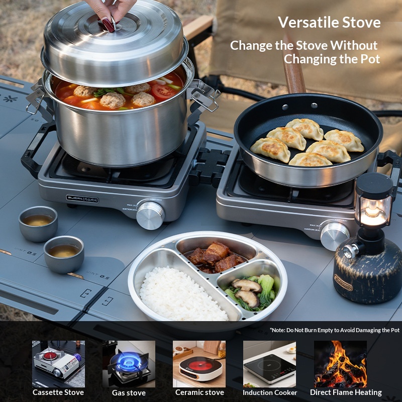 BUERK Ensemble de cuisine mult - Camping Cooking Frying Pan avis et prix