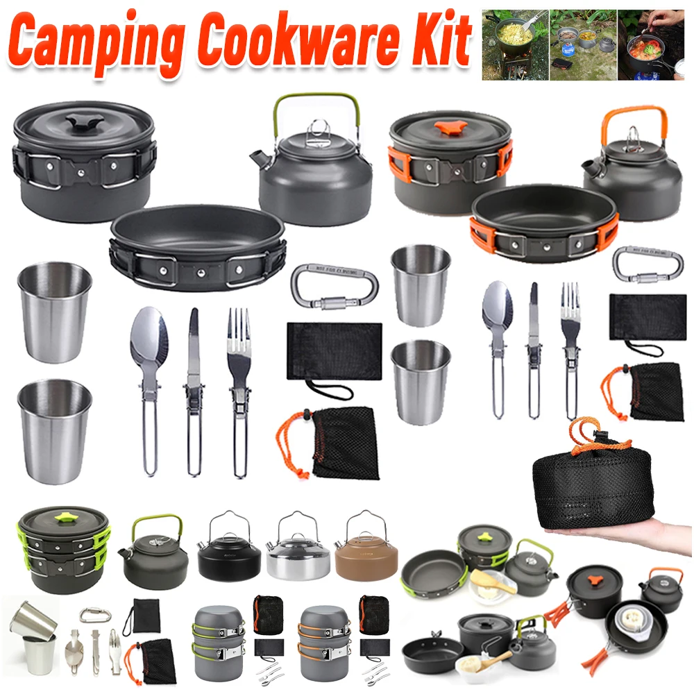 Kit de cuisine de camping, bou - Camping Cooking Set Lightweight avis et prix