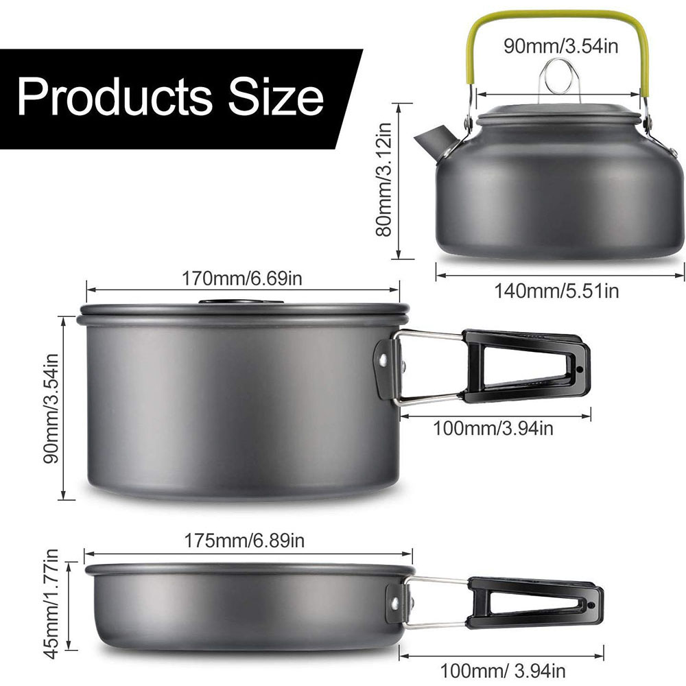 Ensemble de vaisselle de campi - Camping Outdoor Cooking Equipment avis et prix