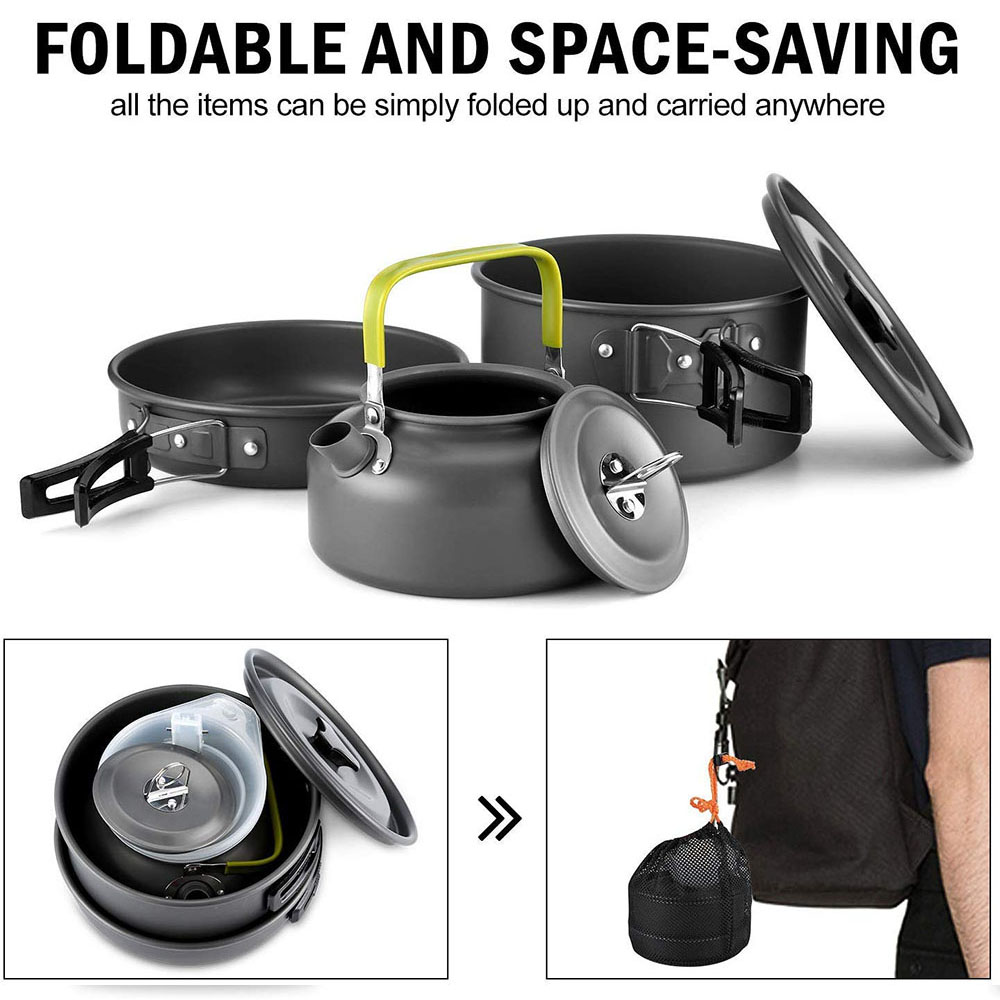 Ensemble de vaisselle de campi - Camping Outdoor Cooking Equipment avis et prix